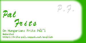 pal frits business card